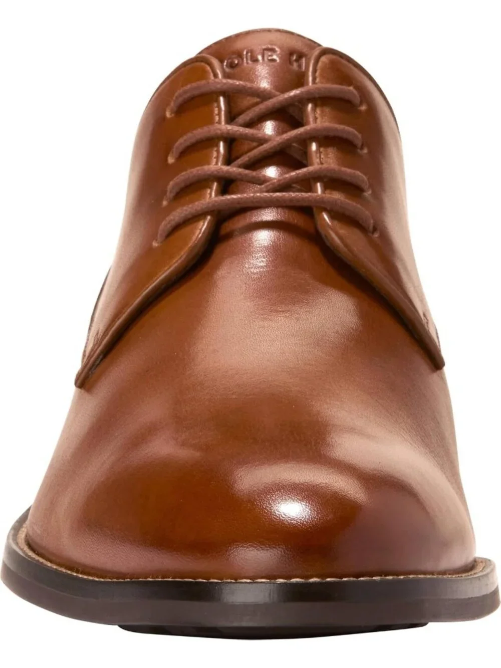 Men's Tan Leather Lenox Hill Cap Toe Low-top Formal Business Derby Oxford Shoes